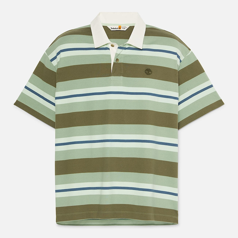 Men's Short-Sleeve Striped Rugby Polo 1