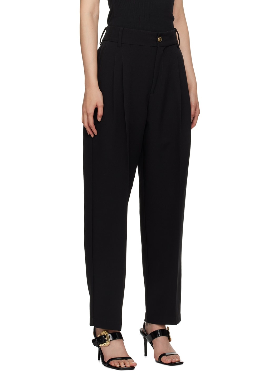 Black Pleated Trousers - 2