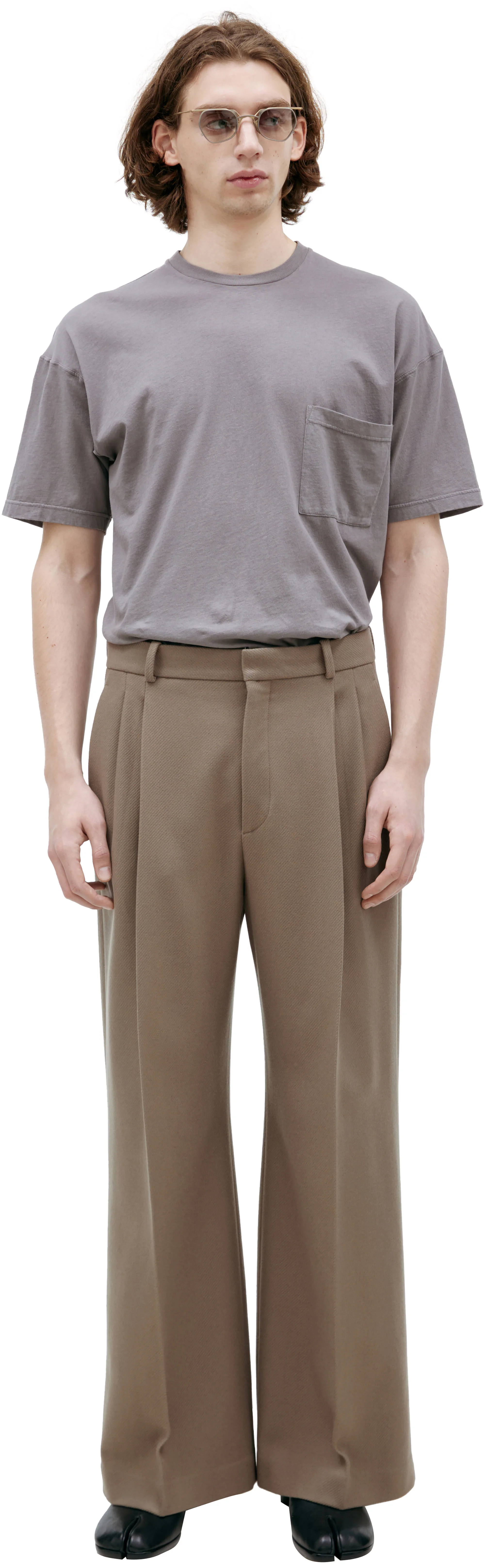 WIDE-LEG WOOL TROUSERS - 1