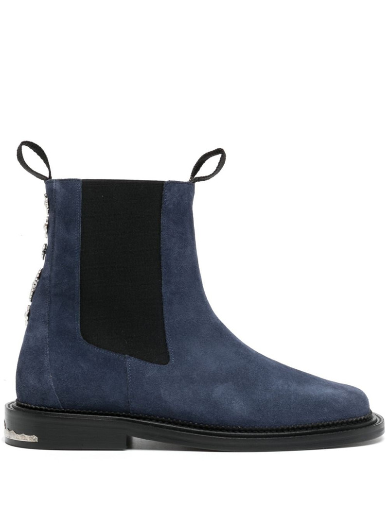 stud-embellished suede ankle boots 1