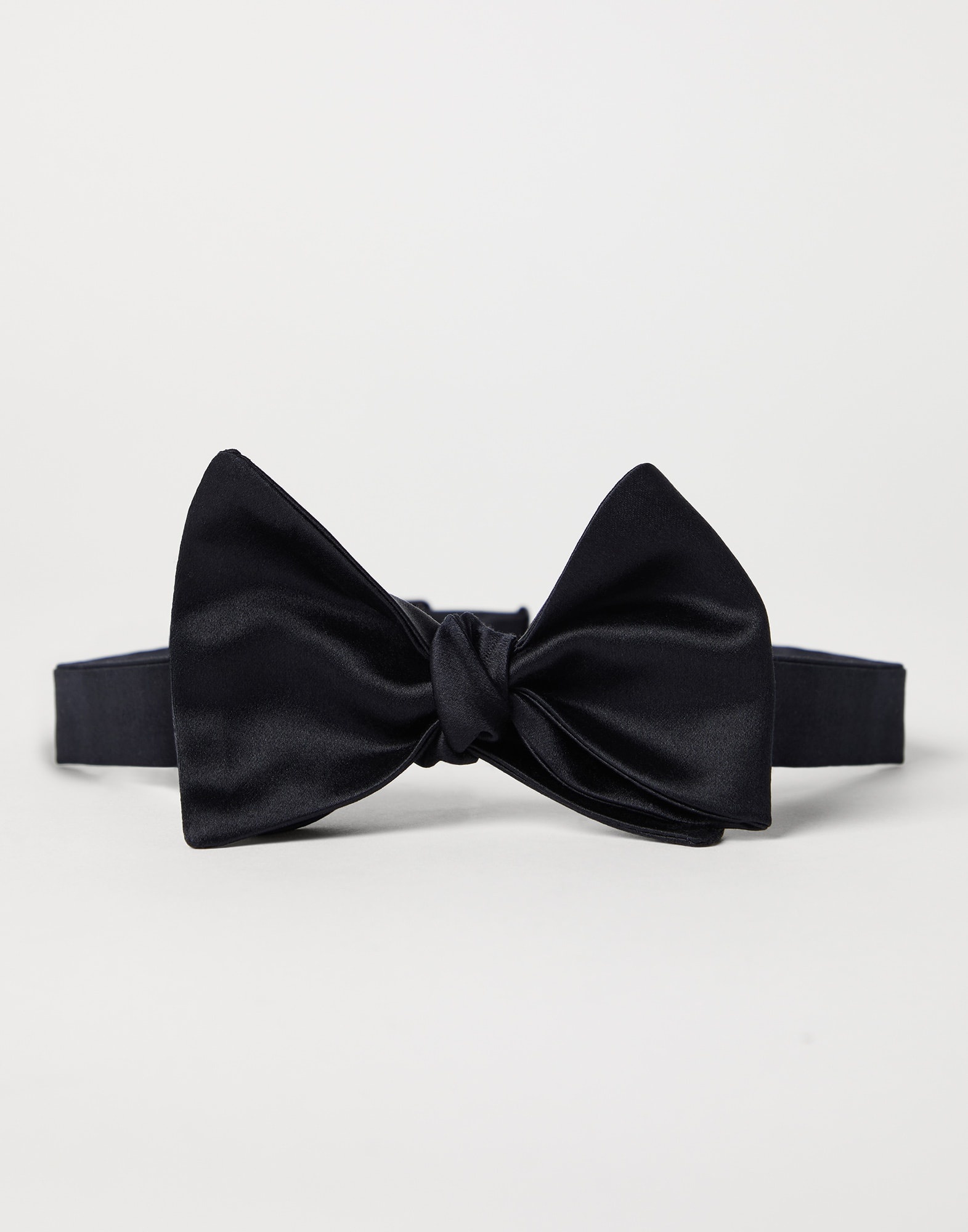 Cotton and silk satin bow tie - 1