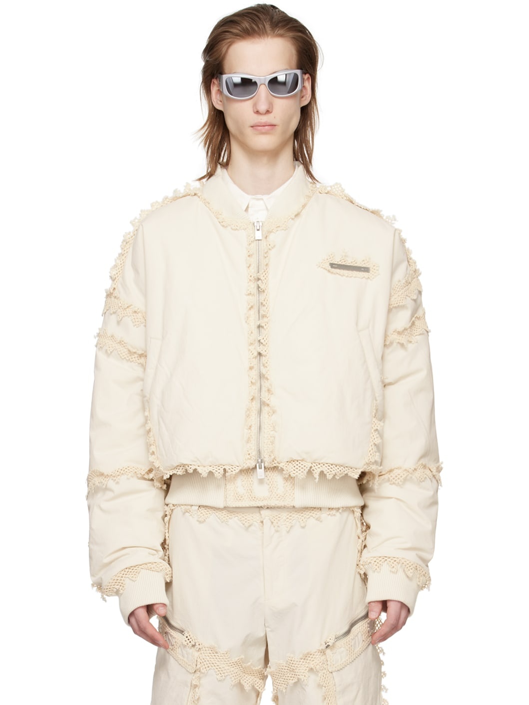 HELIOT EMIL™ Off-White Spherical Bomber Jacket ssense REVERSIBLE