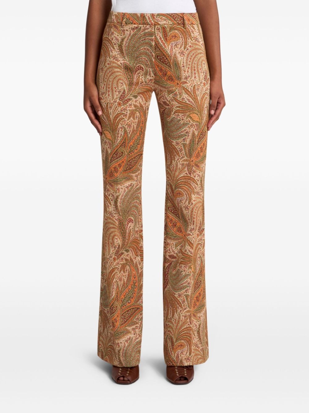 paisley-jacquard trousers - 3