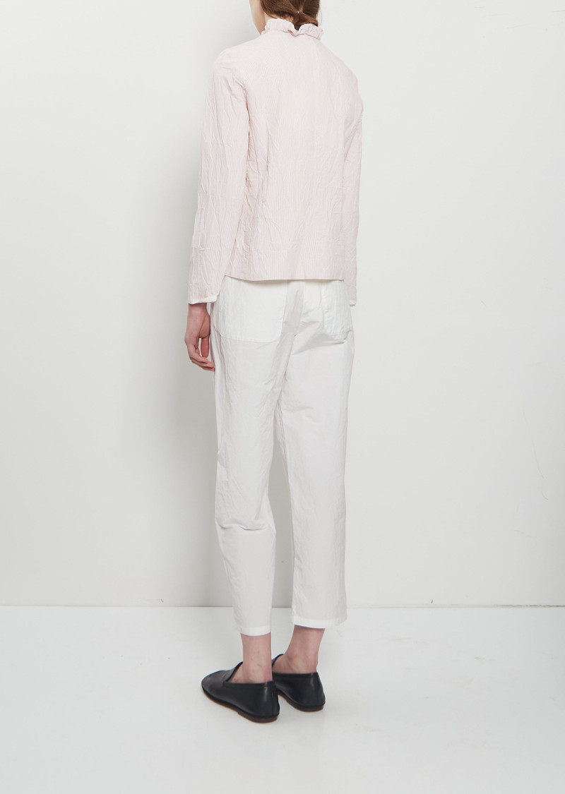 apuntob Crinkle Tafetta Ruffle Collar Jacket — Candy outlook