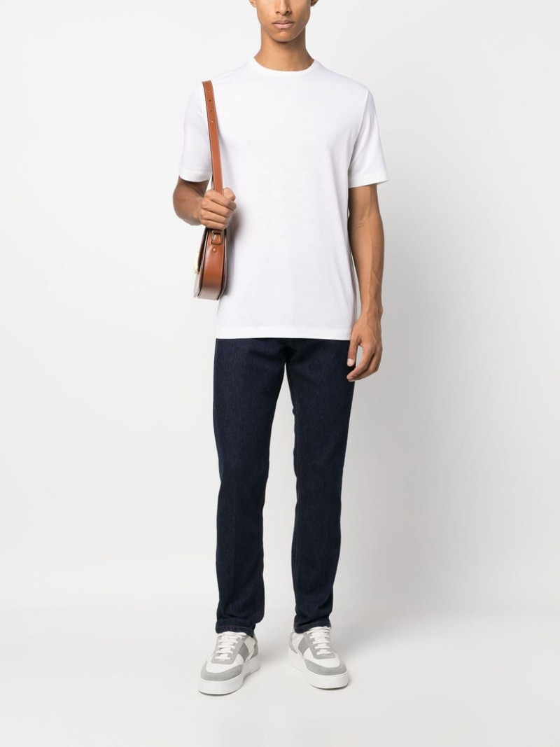 LARDINI short-sleeved wool T-shirt outlook
