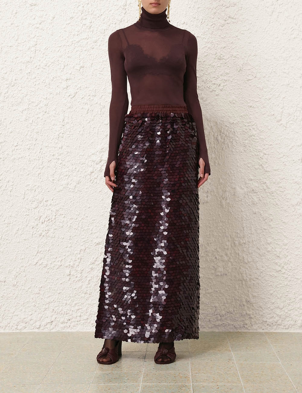 EDEN SEQUIN MAXI SKIRT - 2