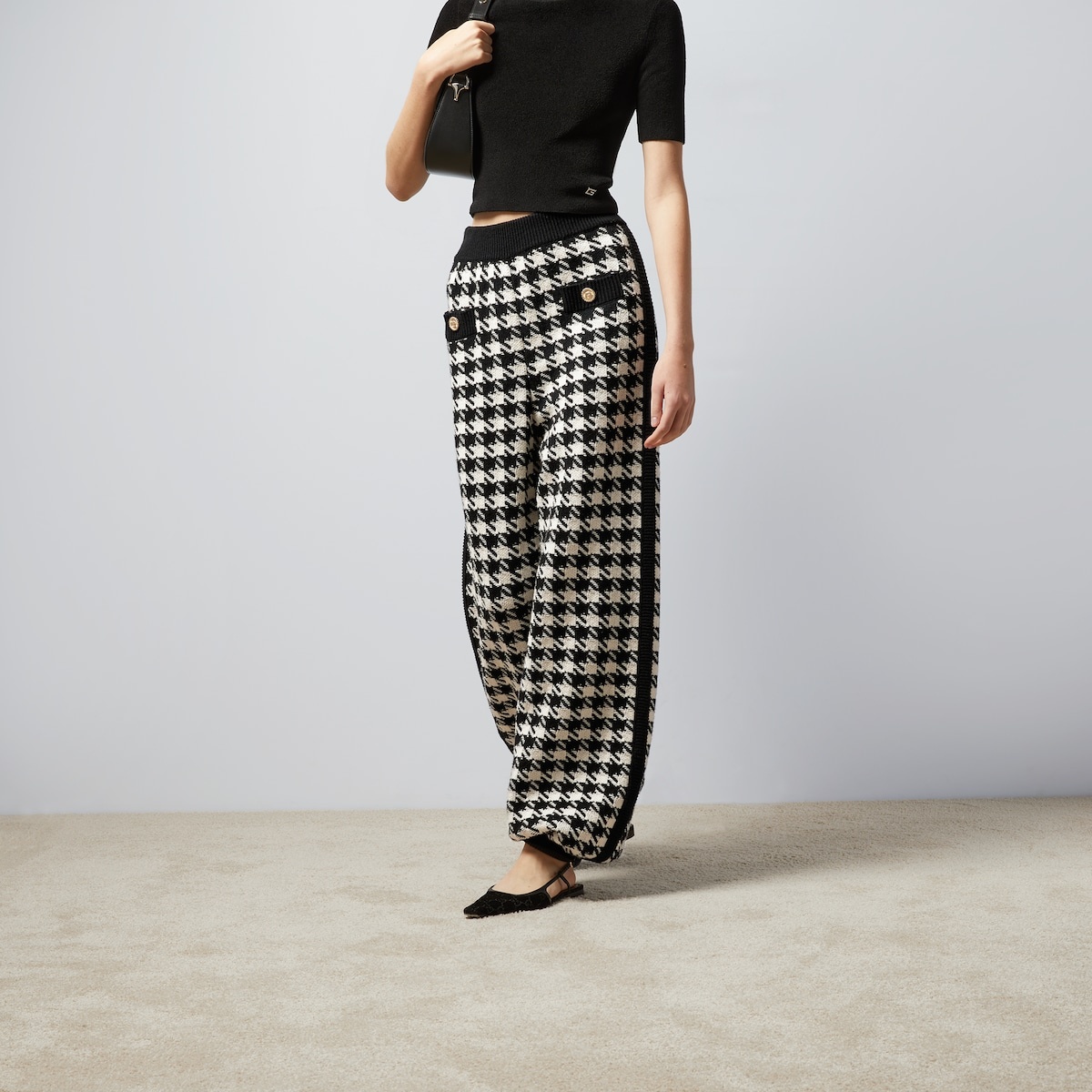 Houndstooth wool pant - 5
