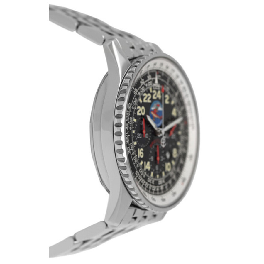 Pre-owned Breitling Navitimer Cosmonaute Porco Rosso Chronograph GMT Automatic Chronometer Black Dia - 5