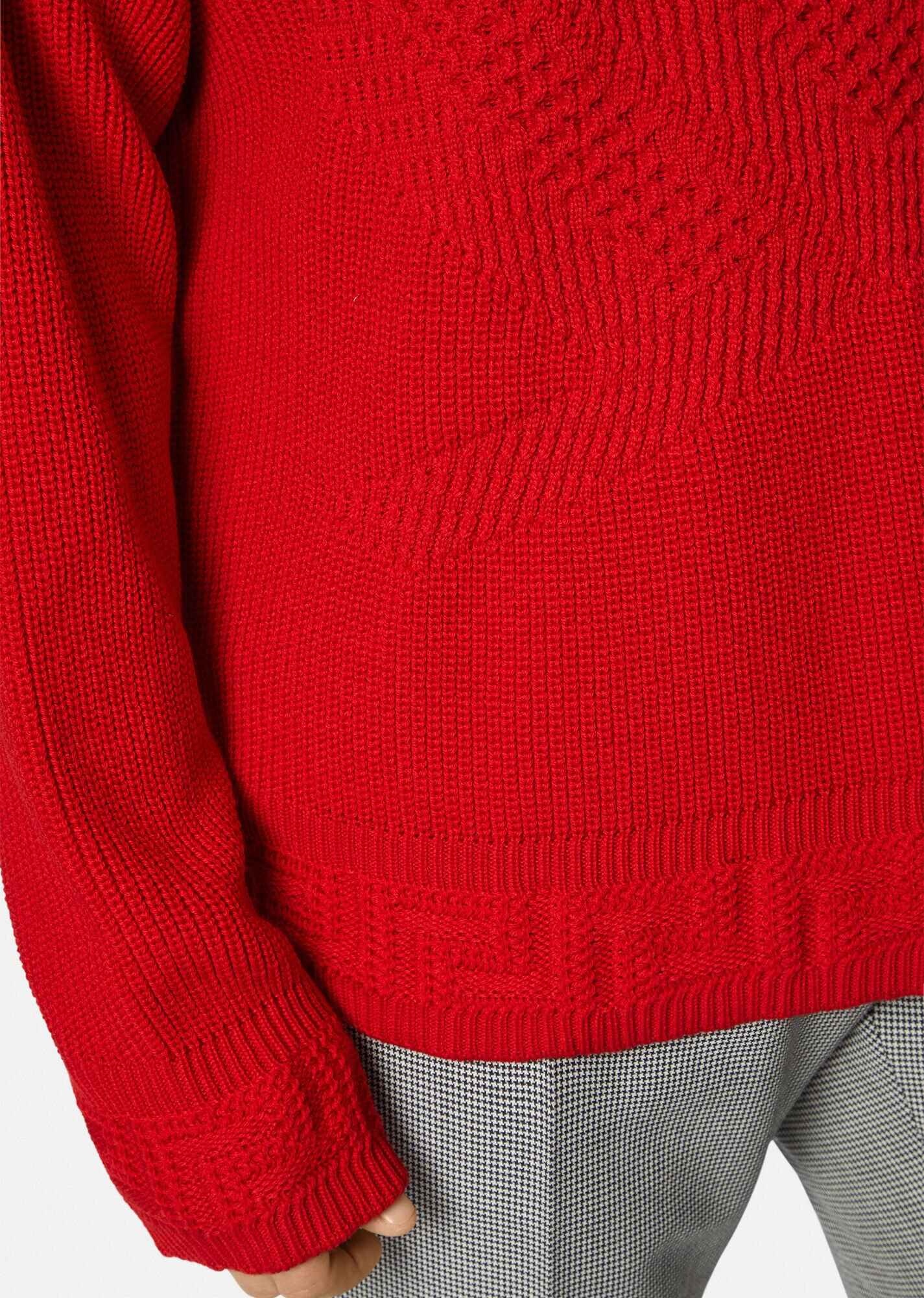 La Greca Pattern Wool Sweater - 5