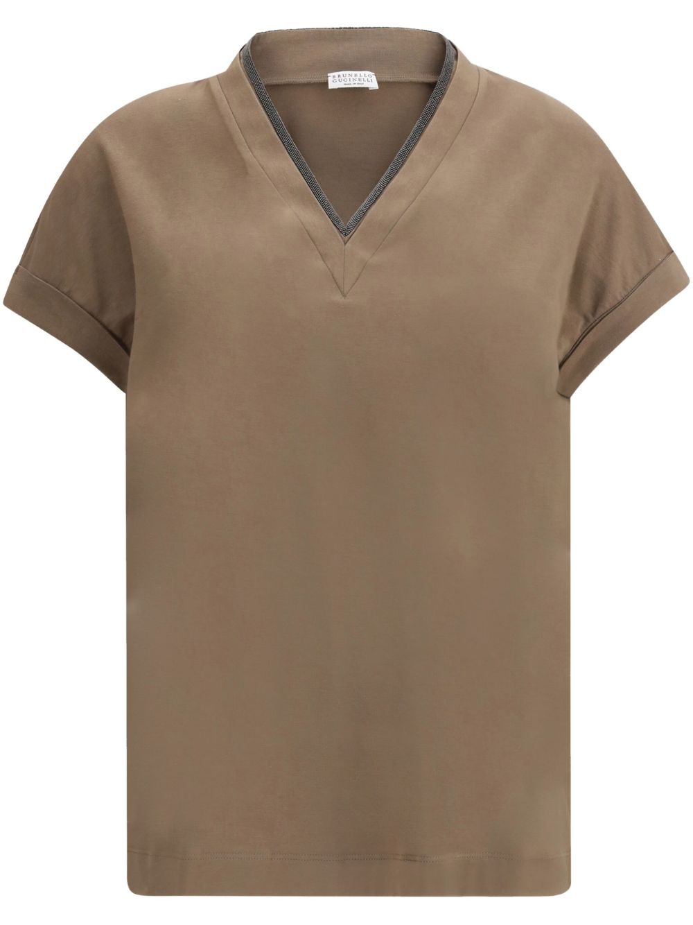 V-neck short-sleeve top - 1
