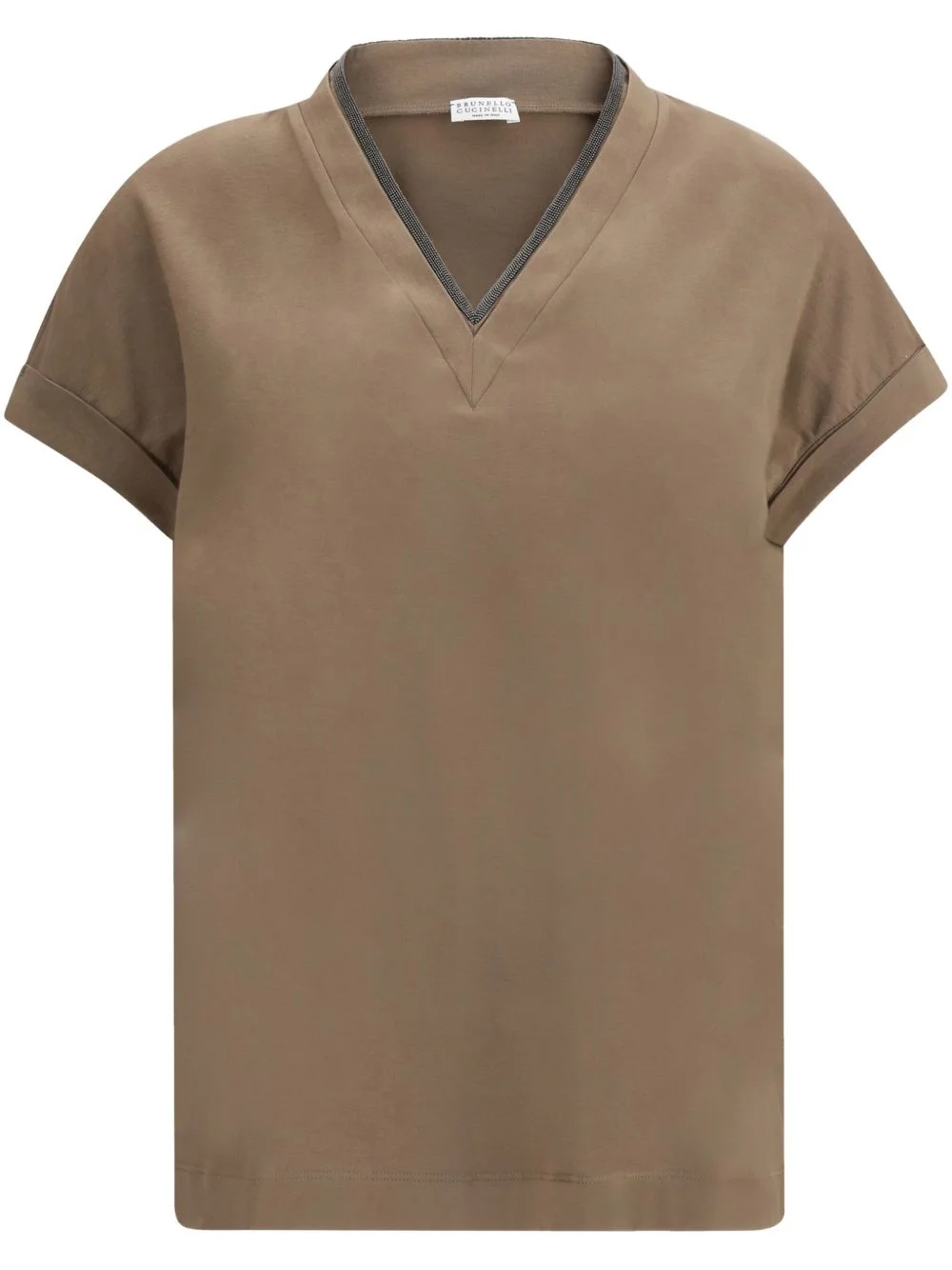 V-neck short-sleeve top - 1