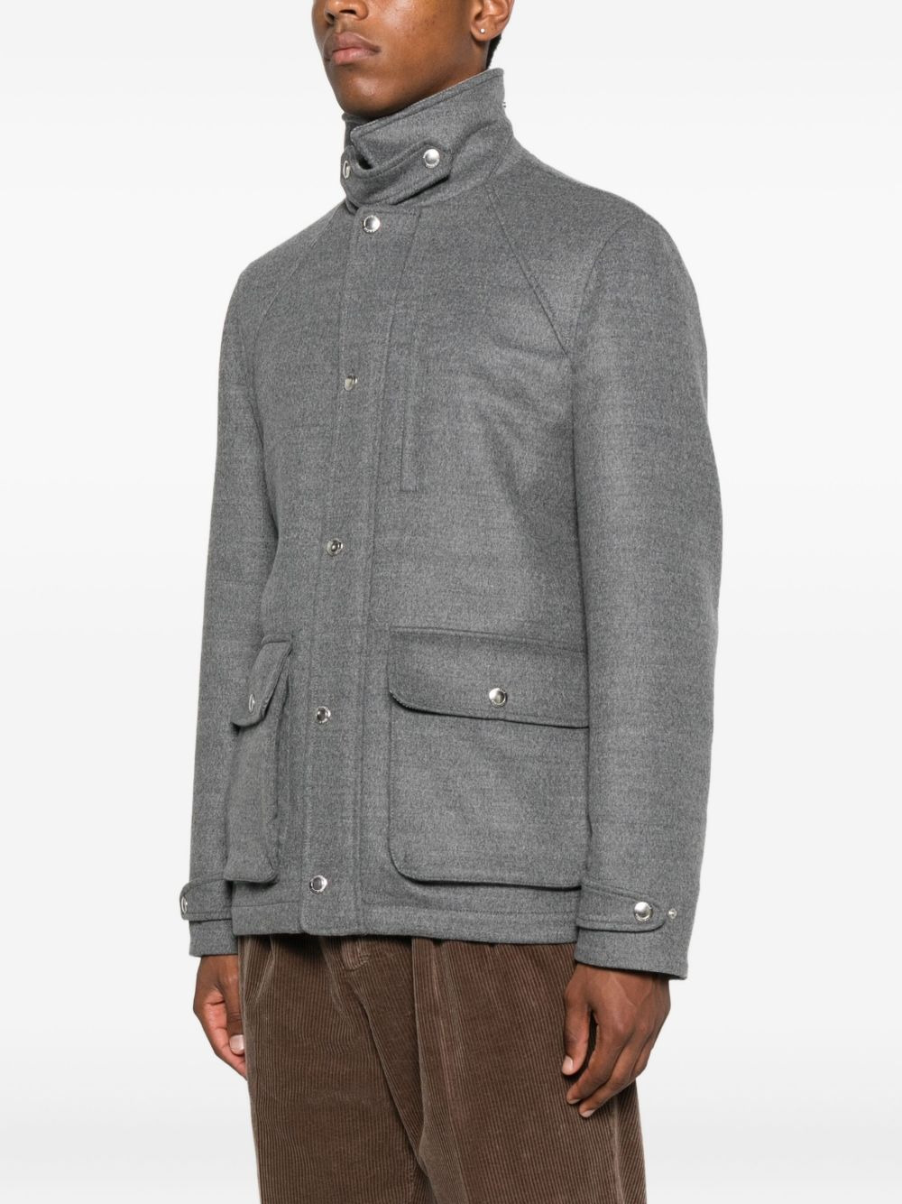 flap-pocket wool jacket - 3