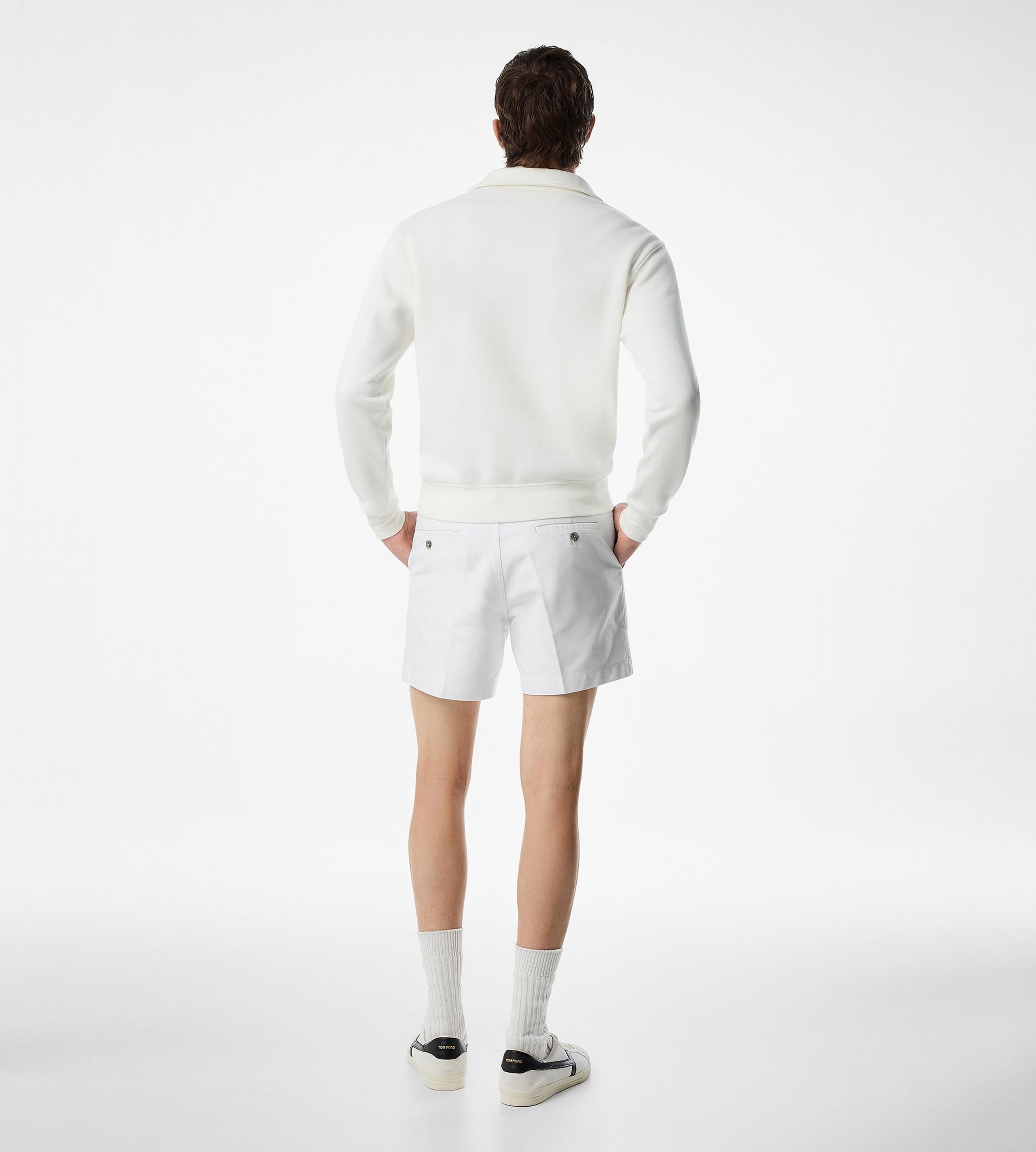 COTTON SATIN TAILORED SHORTS - 3