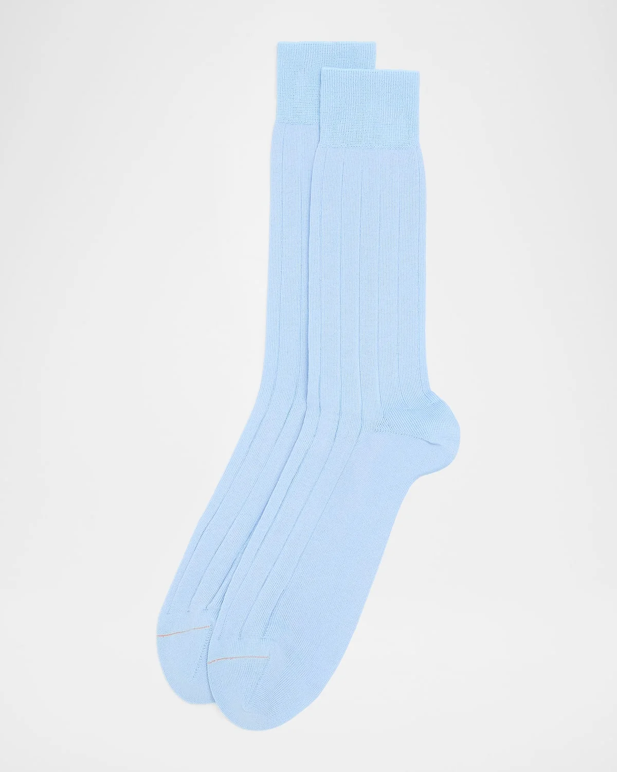 Men's Ribbed Mercerized Cotton Calf-Length Socks - 1