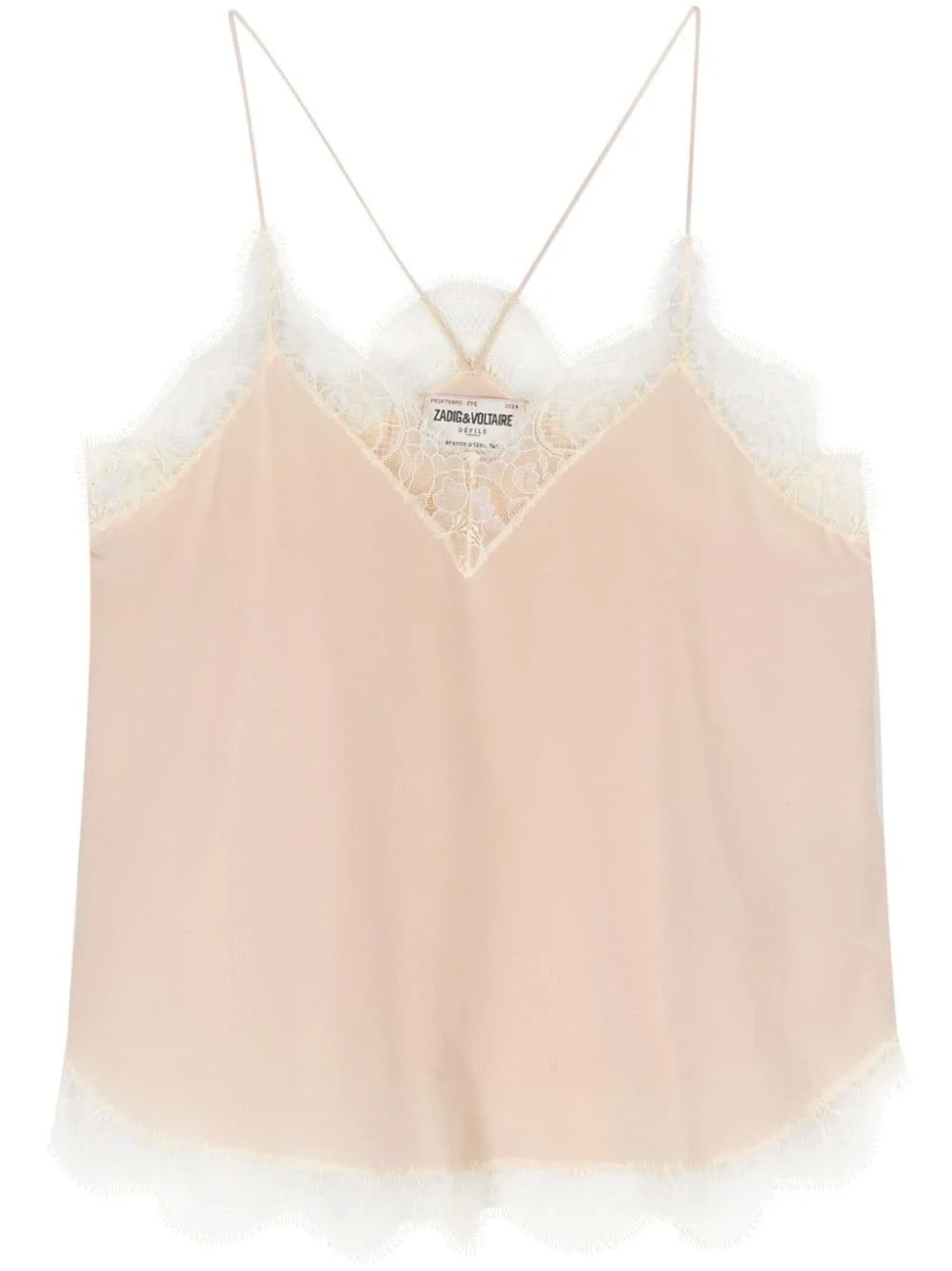 floral-lace silk blouse - 1