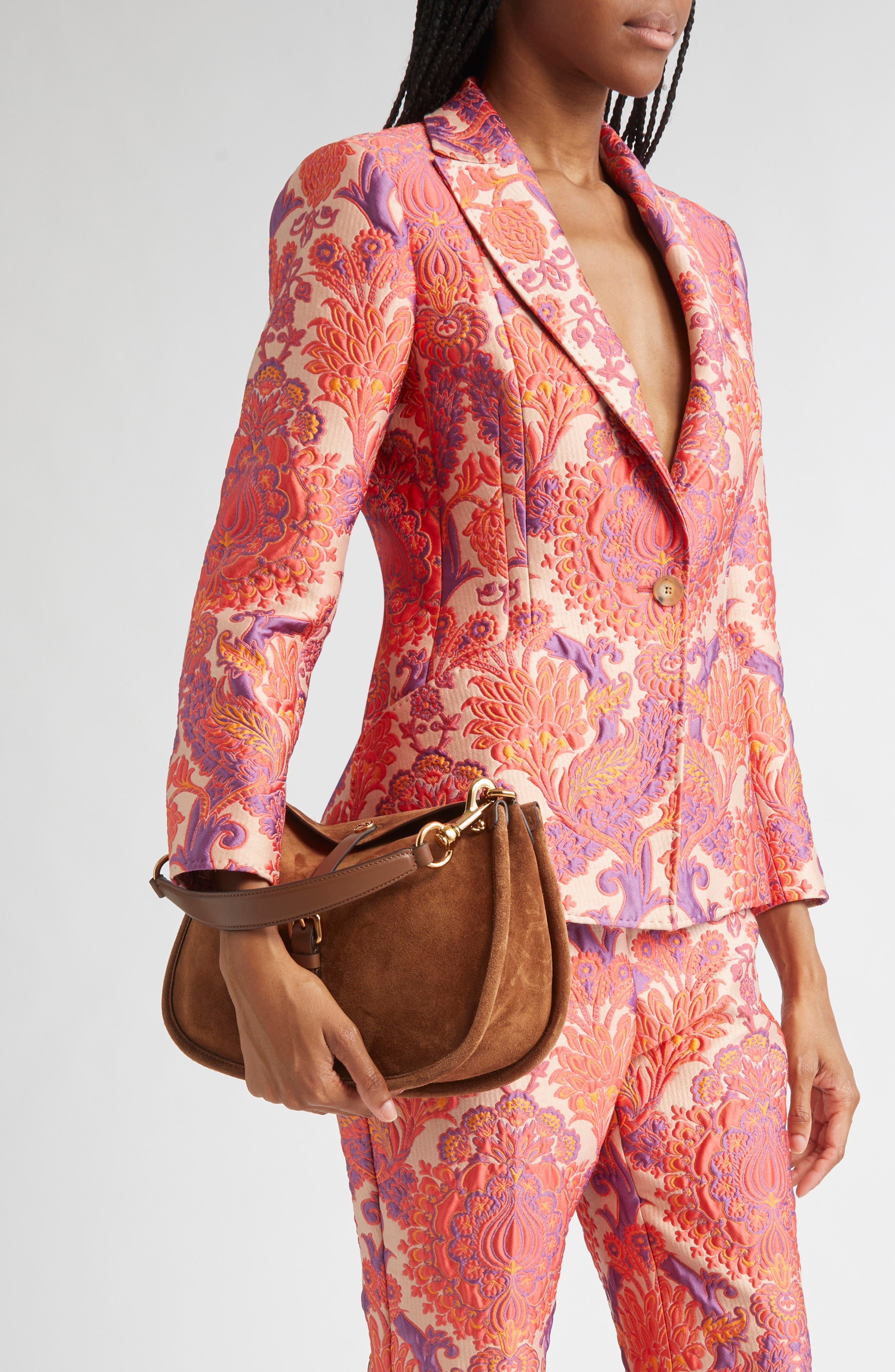 Etro Belted Suede Hobo Bag in Sand at Nordstrom - 2