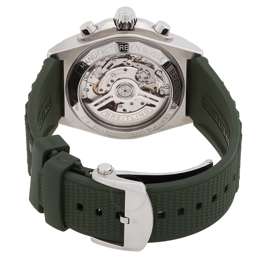 Breitling Chronomat B01 Chronograph Automatic Green Dial Men's Watch AB0134101L2S1 - 3