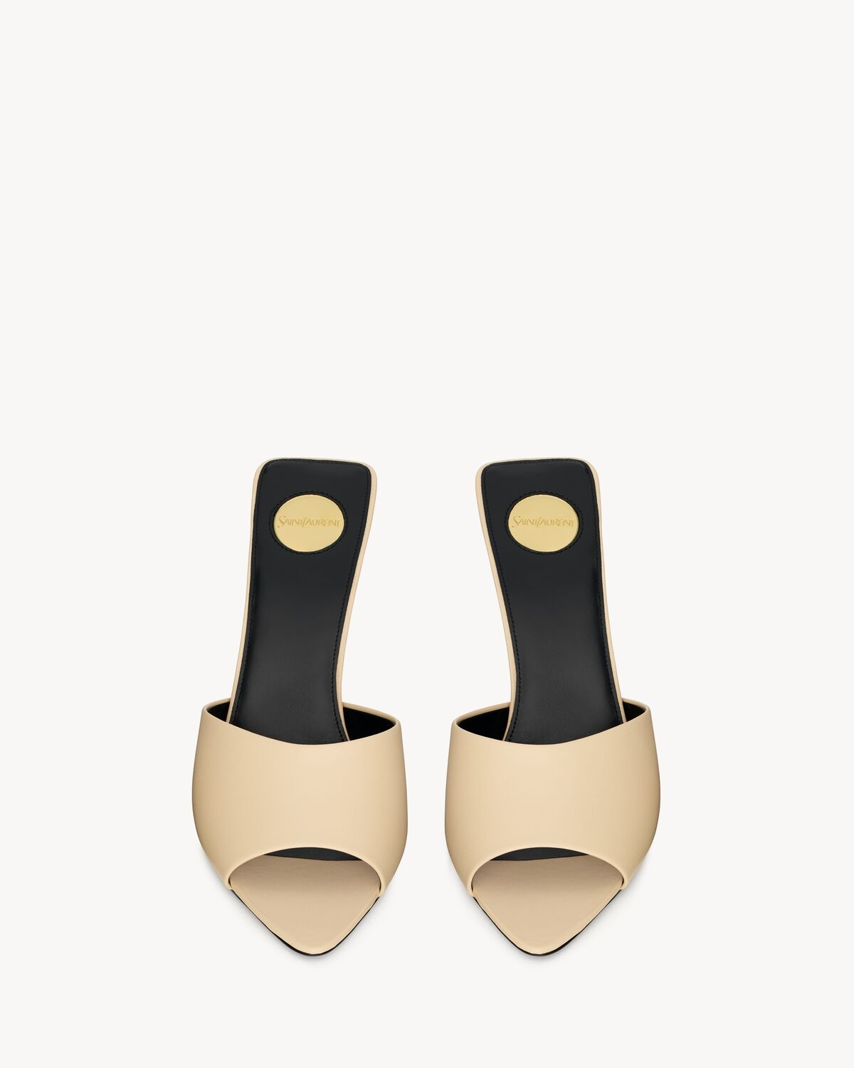 SAINT LAURENT ROMY MULES IN SMOOTH LEATHER | REVERSIBLE