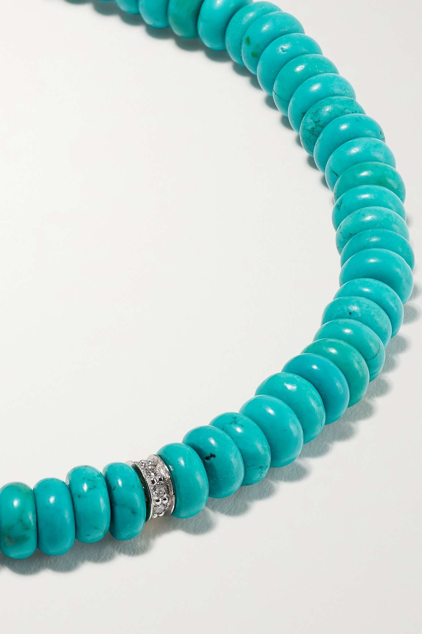 14-karat gold, turquoise and diamond bracelet - 4