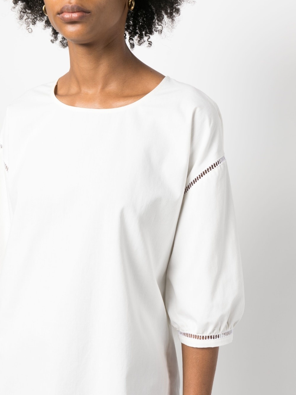 Georgia openwork cotton blouse - 5
