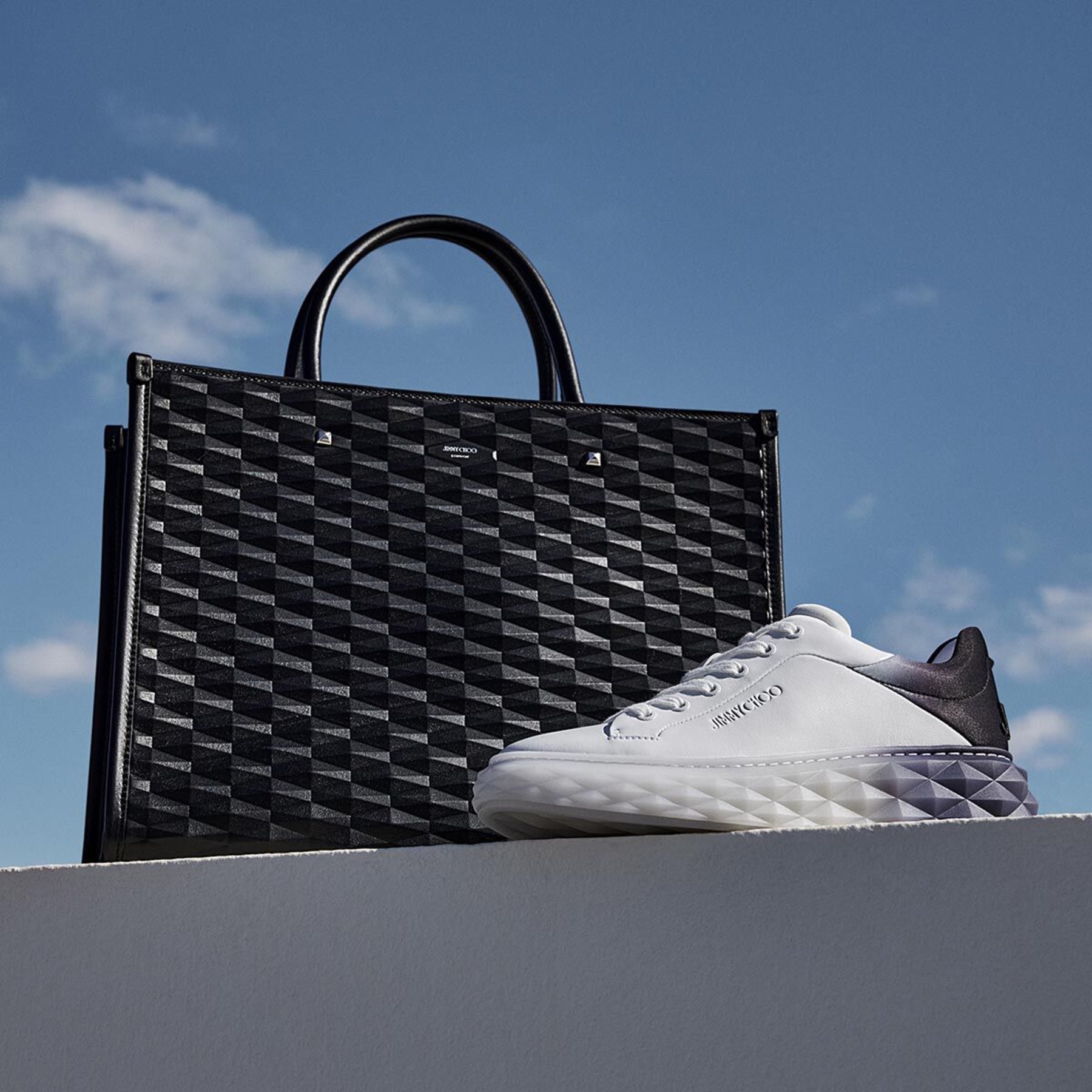 Avenue M Tote
Black Diamond Embossed 3D Leather Tote Bag - 8