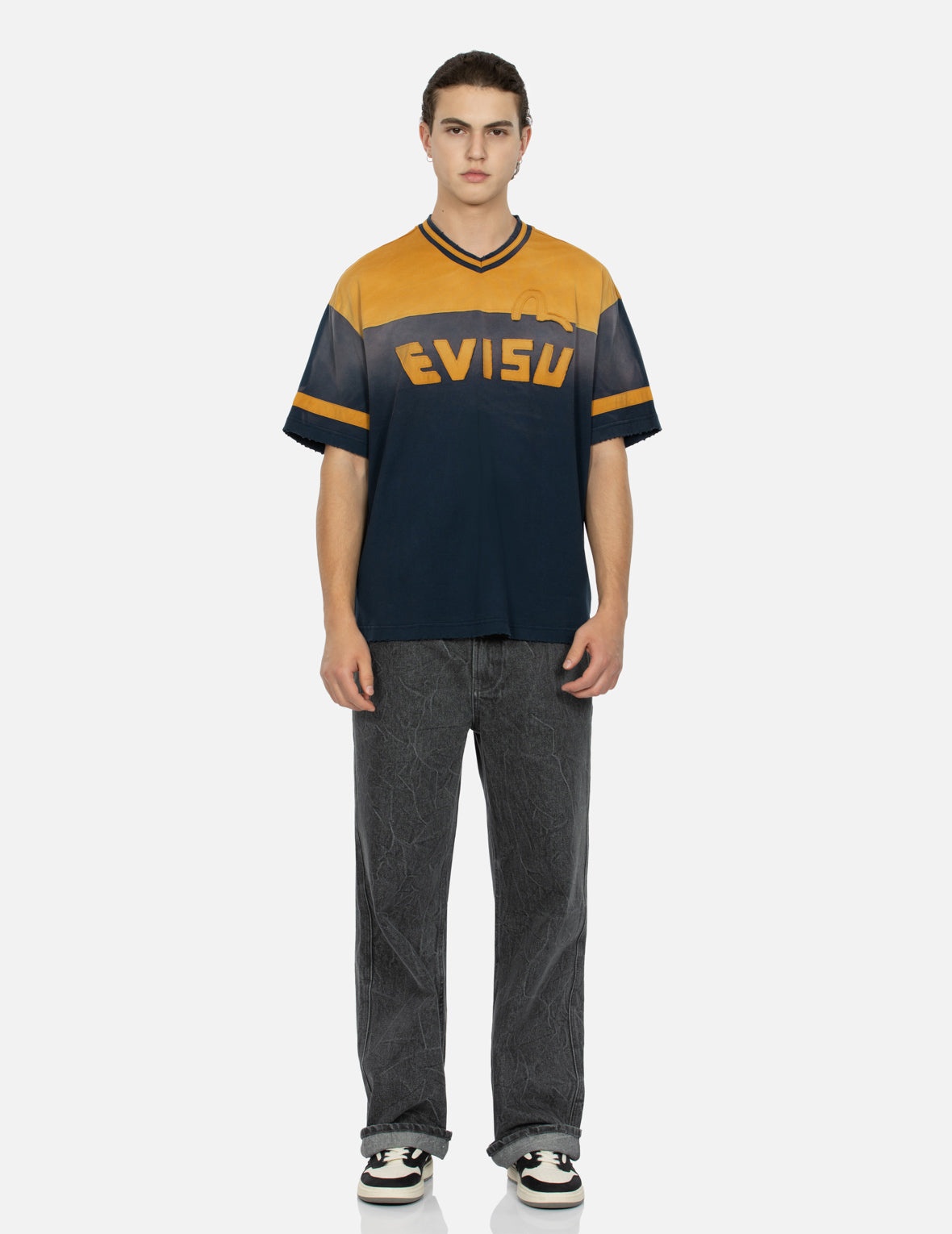 Daicock with Fringed Edges Baggy Fit Work Jeans - 6