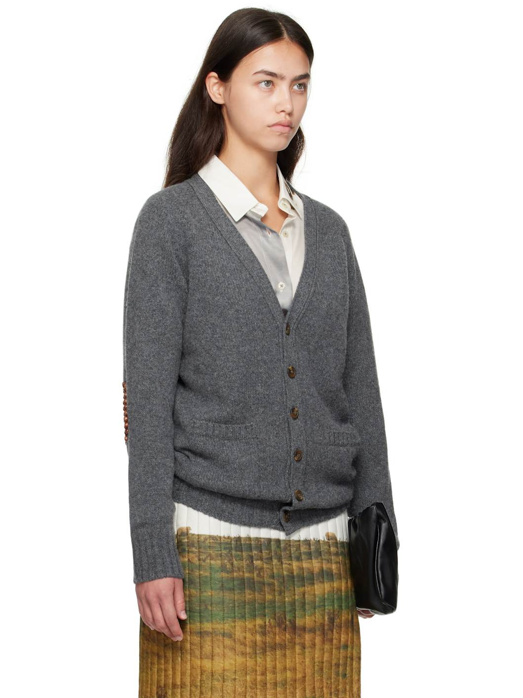 Gray Pearlpad Cardigan - 2