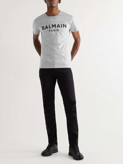 Balmain Slim-Fit Logo-Print Cotton-Jersey T-Shirt outlook