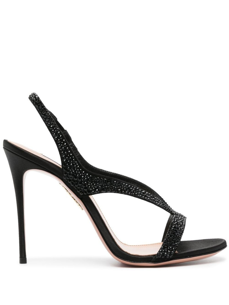 Izzy 105mm crystal-embellished slingback sandals 1