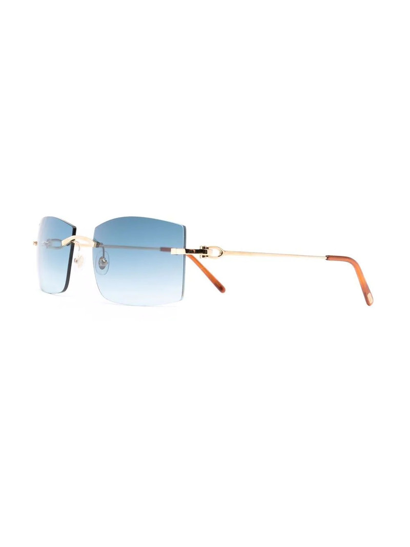 Cartier gradient-lens rectangle sunglasses outlook