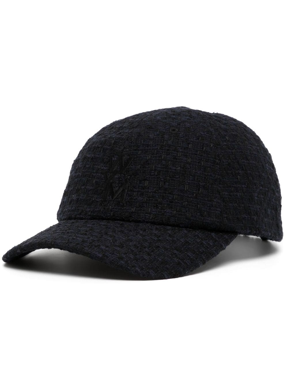 logo-embroidered tweed cap - 1