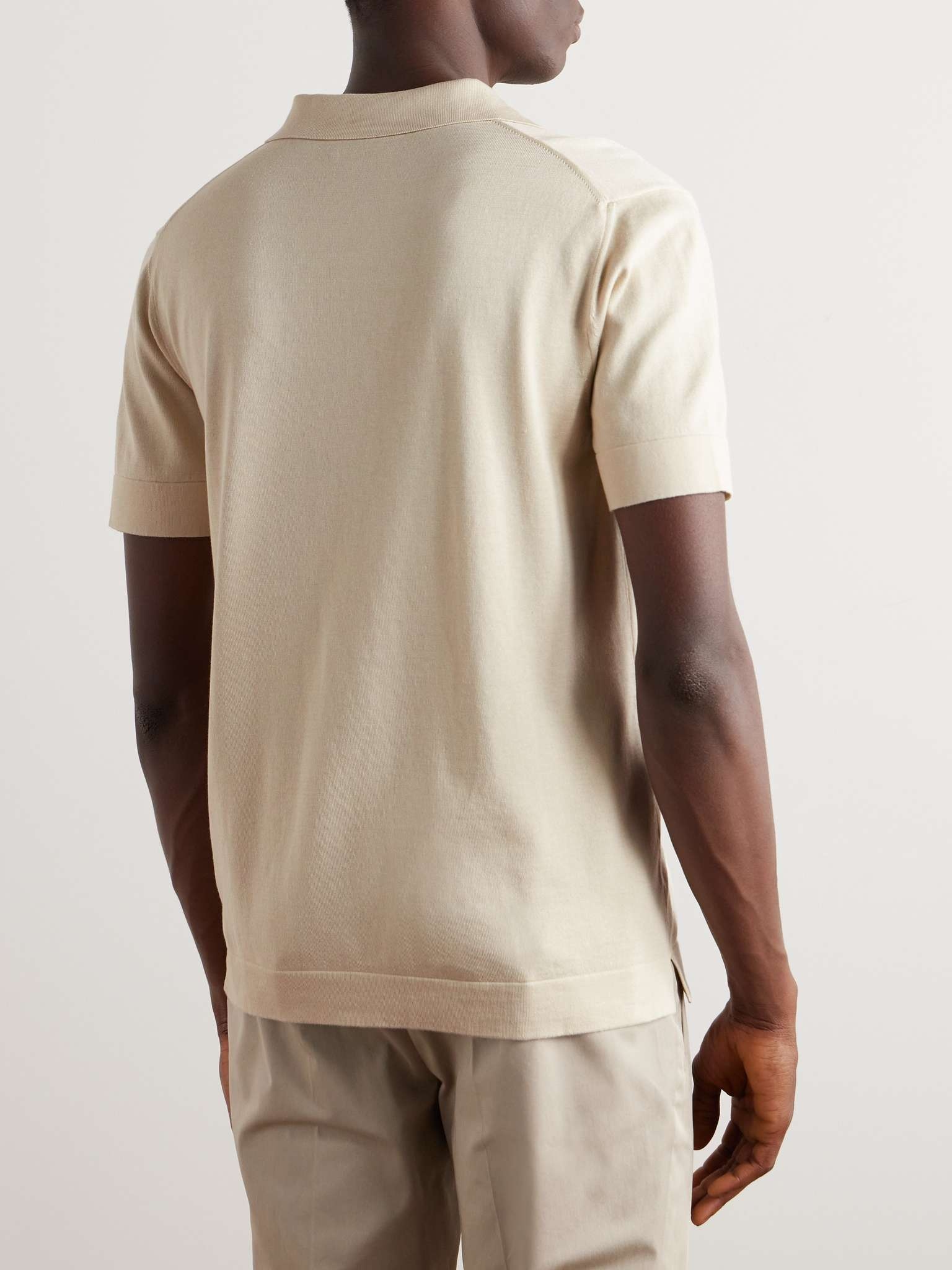 Cotton and Silk-Blend Polo Shirt - 4