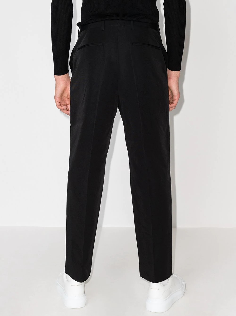 logo-embroidered tailored trousers - 3
