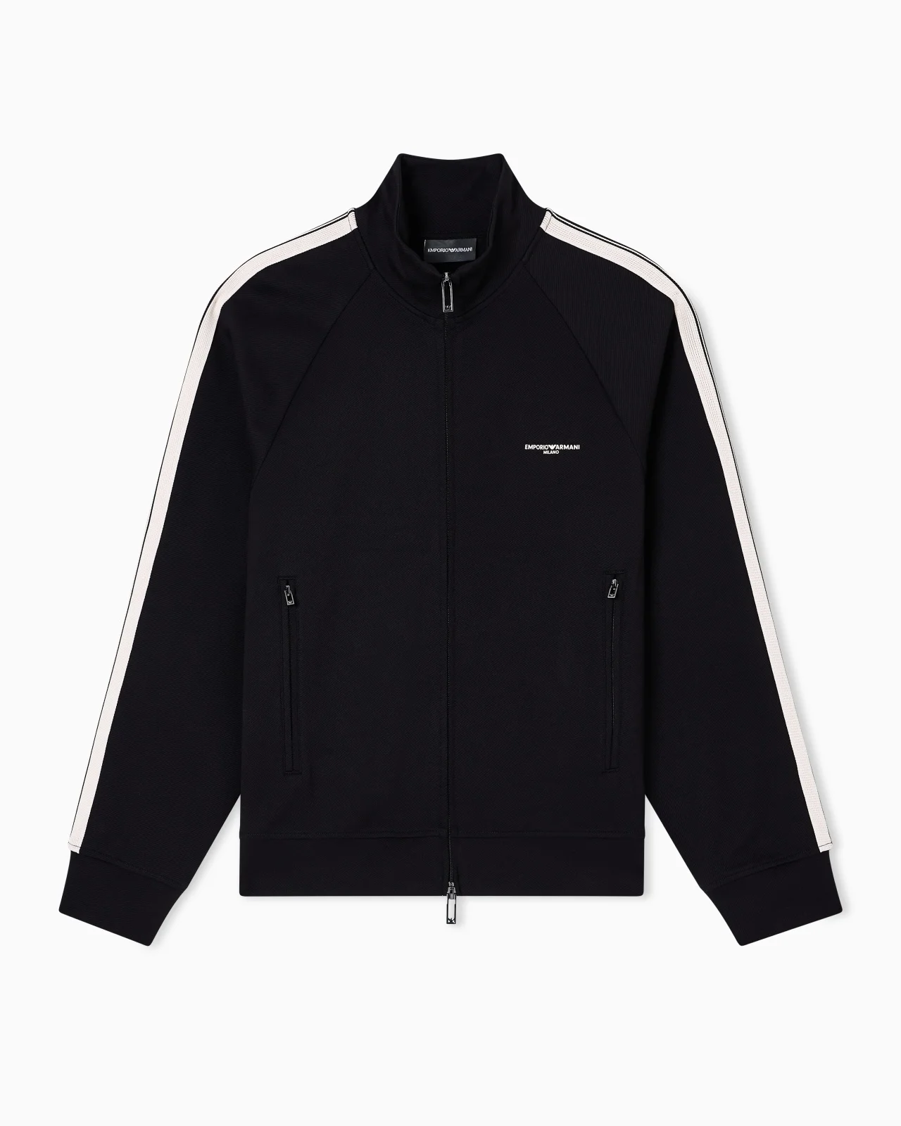 ASV FULL-ZIP SWEATSHIRT IN JERSEY WITH CONTRASTING BANDS - 1