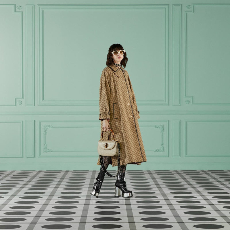 GUCCI Reversible GG tartan coat outlook