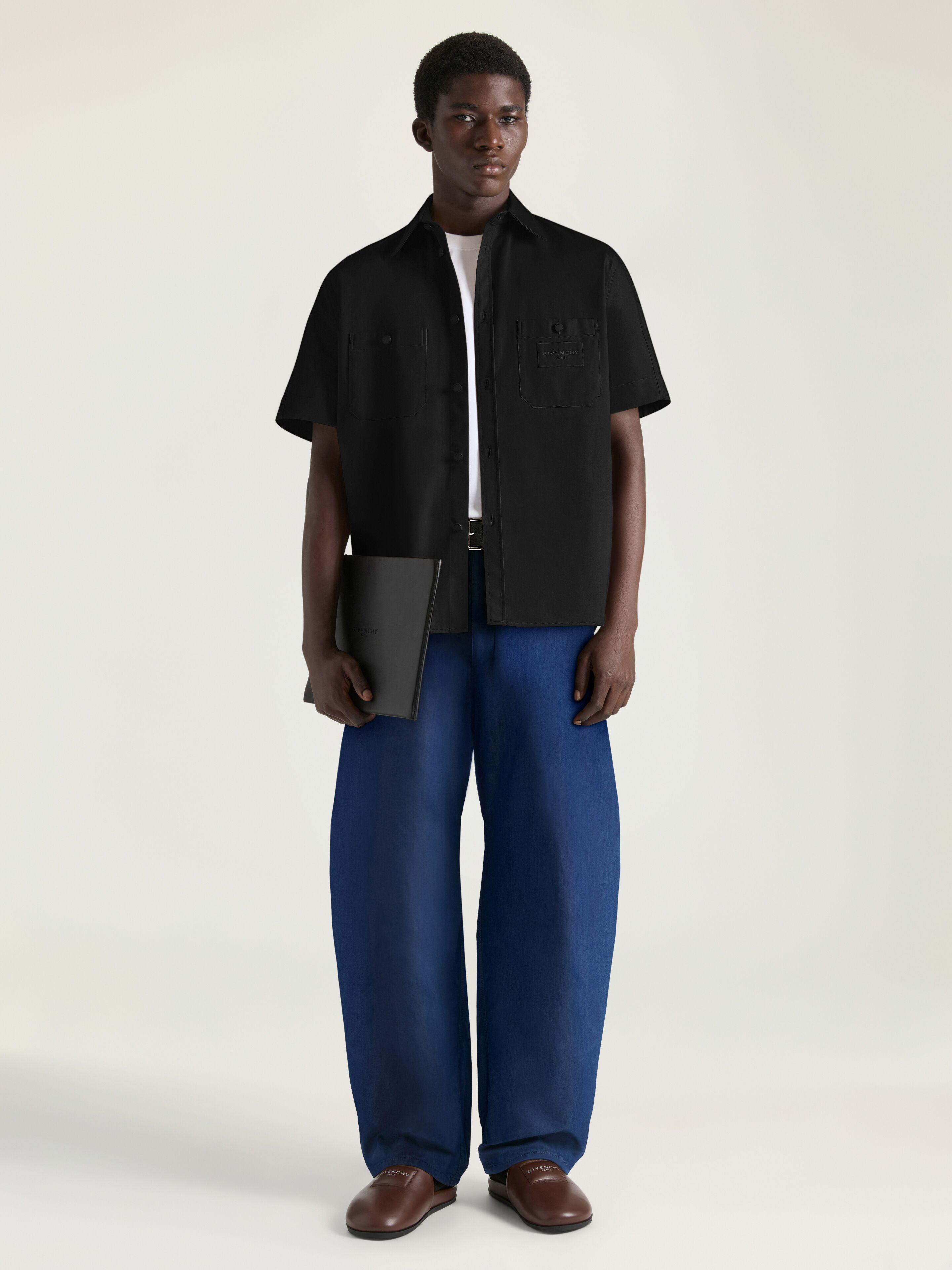 COUTURE SEAM SHIRT IN COTTON WITH GIVENCHY PARIS PATCH - 2