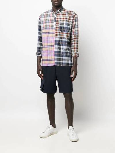 Aspesi patchwork checked shirt outlook