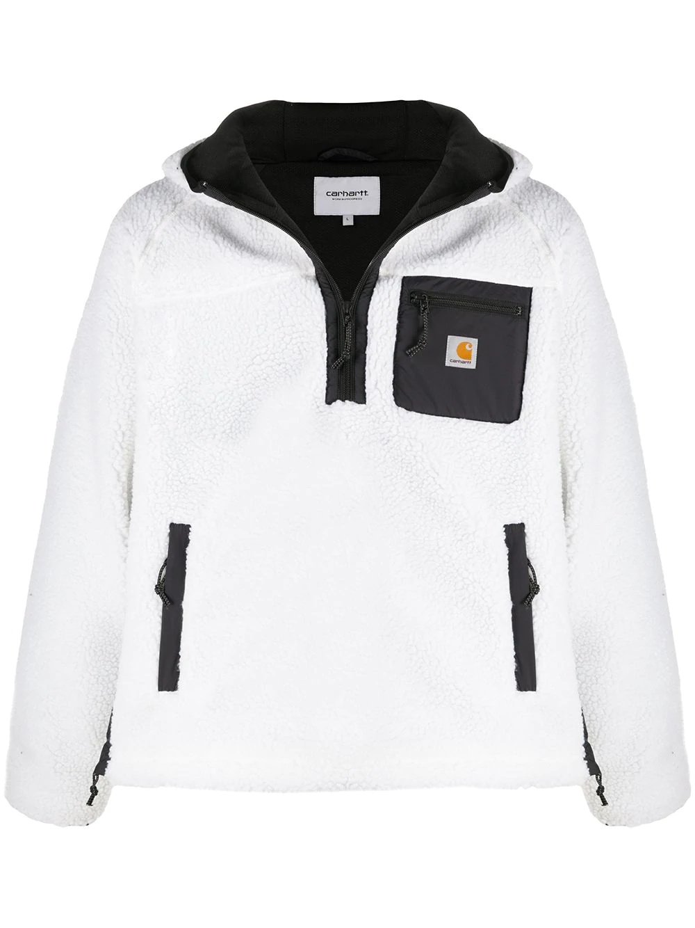 logo patch zip-up jumper - 1