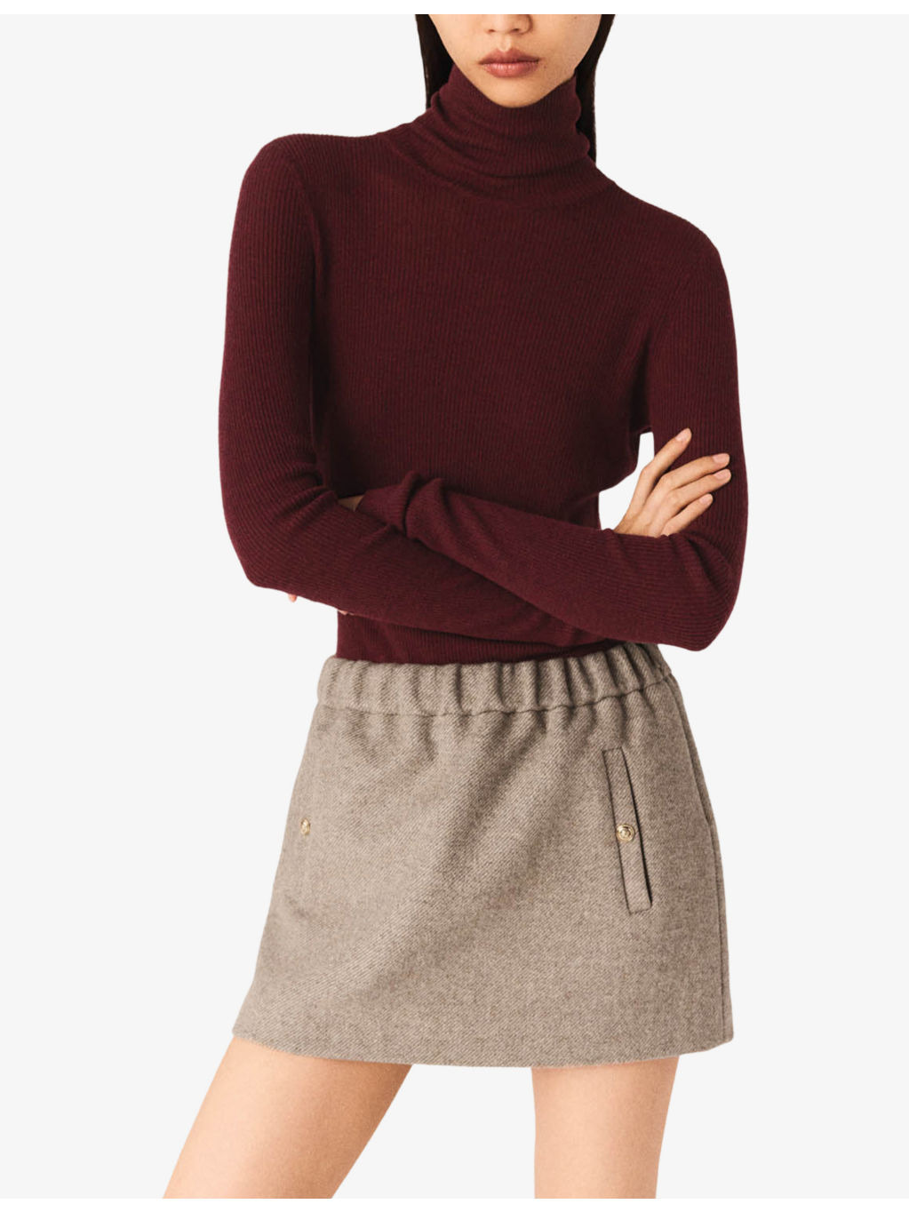 Roll-Neck Long-Sleeve Wool And Silk-Blend Jumper - 3