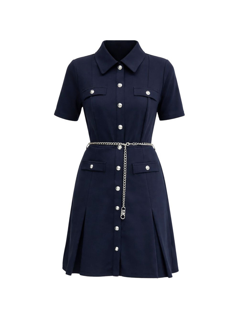 chain-belt shirt dress 1