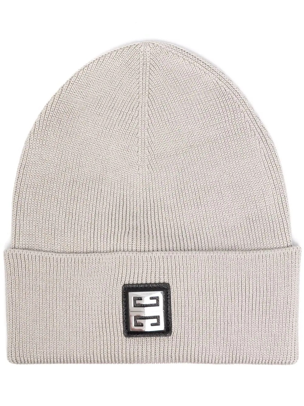 logo-patch cotton beanie - 1