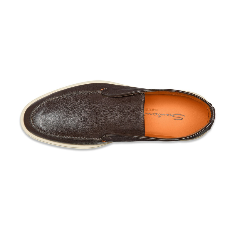 Men's dark brown tumbled leather desert boot 5