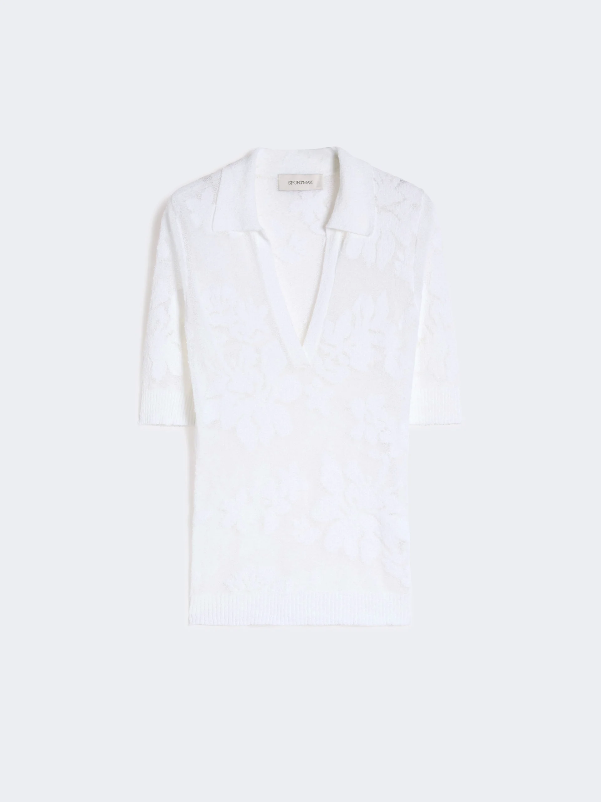 Stretch cotton polo shirt - WHITE - 1