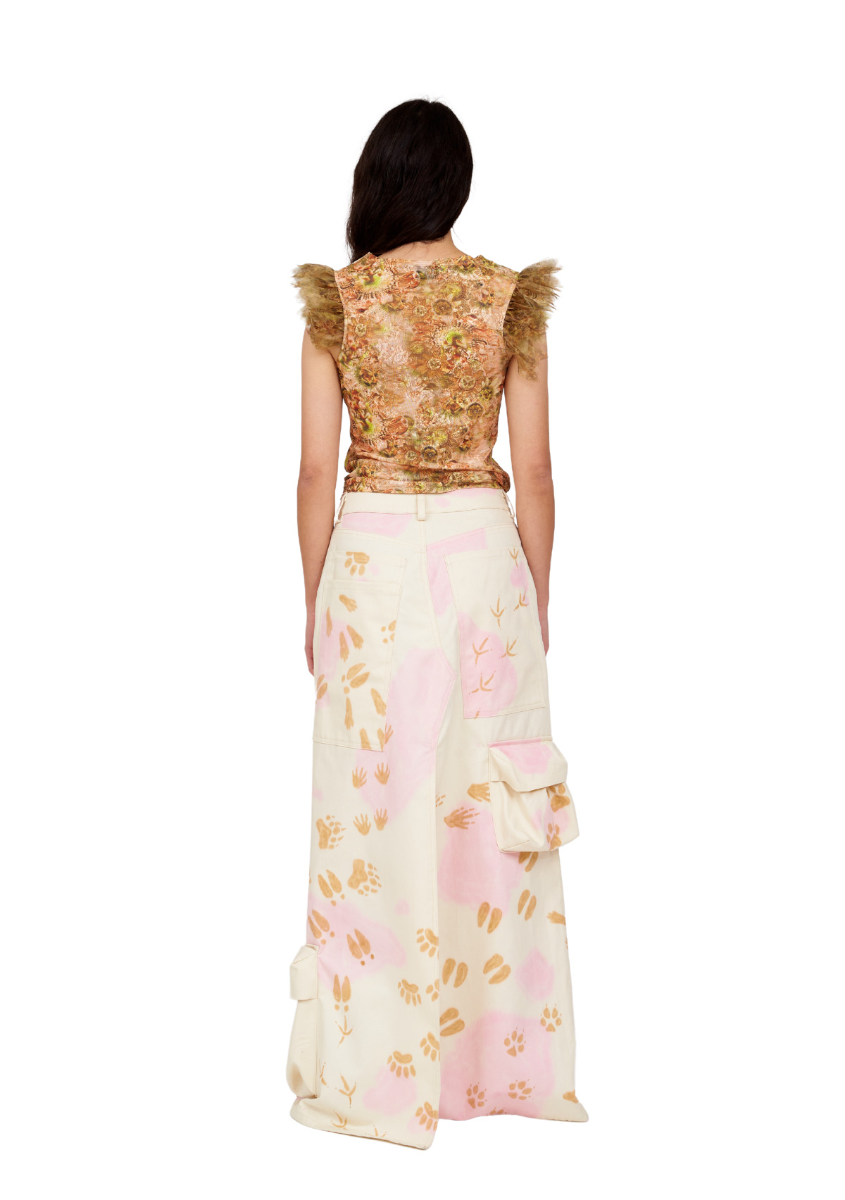 BEIGE PAWS STOMP SKIRT - 5