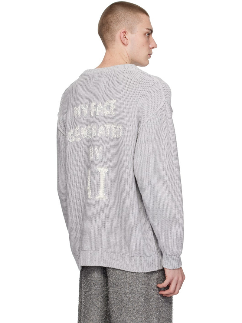 Gray Jacquard Sweater 3