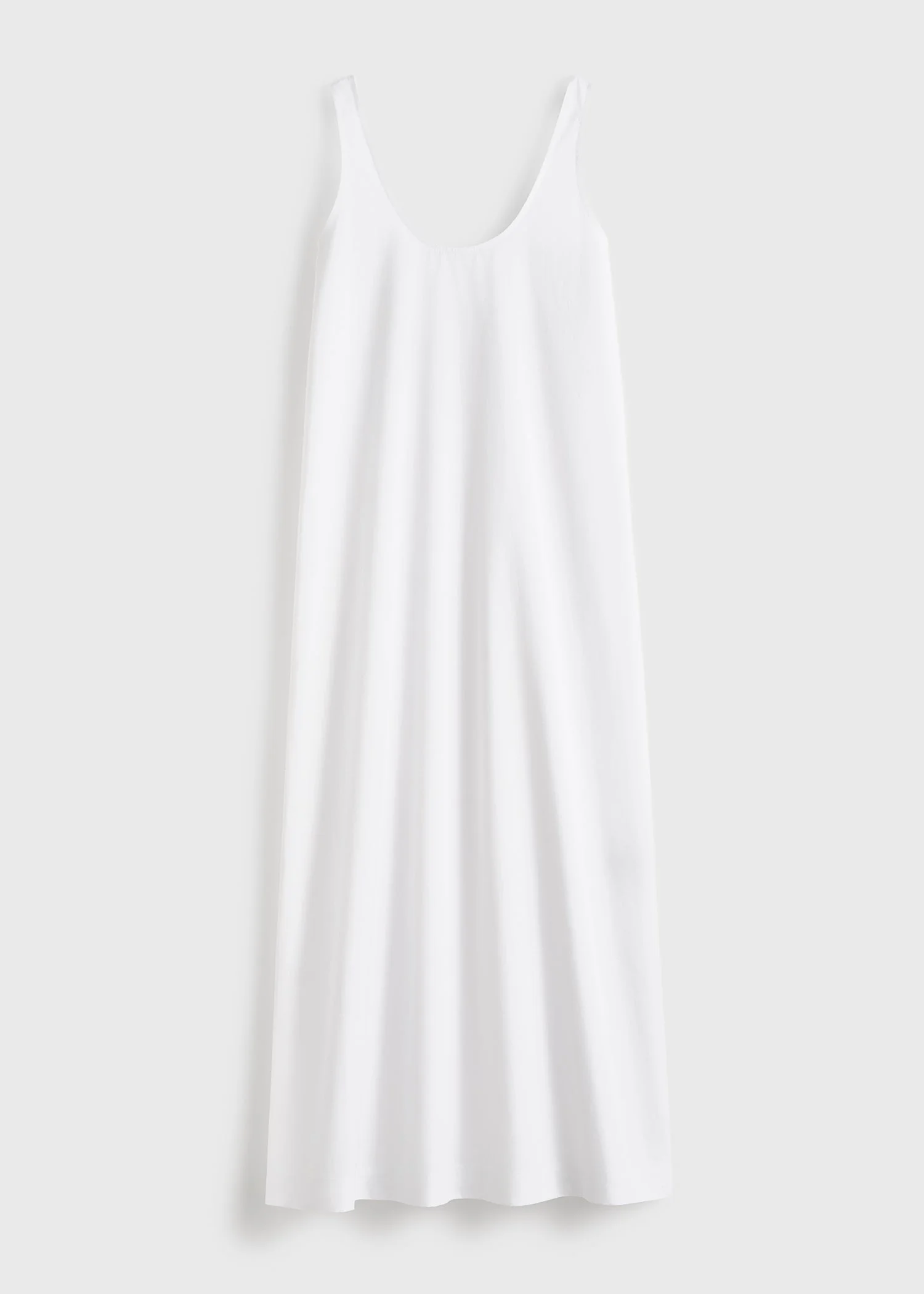 Scoop poplin dress white - 1
