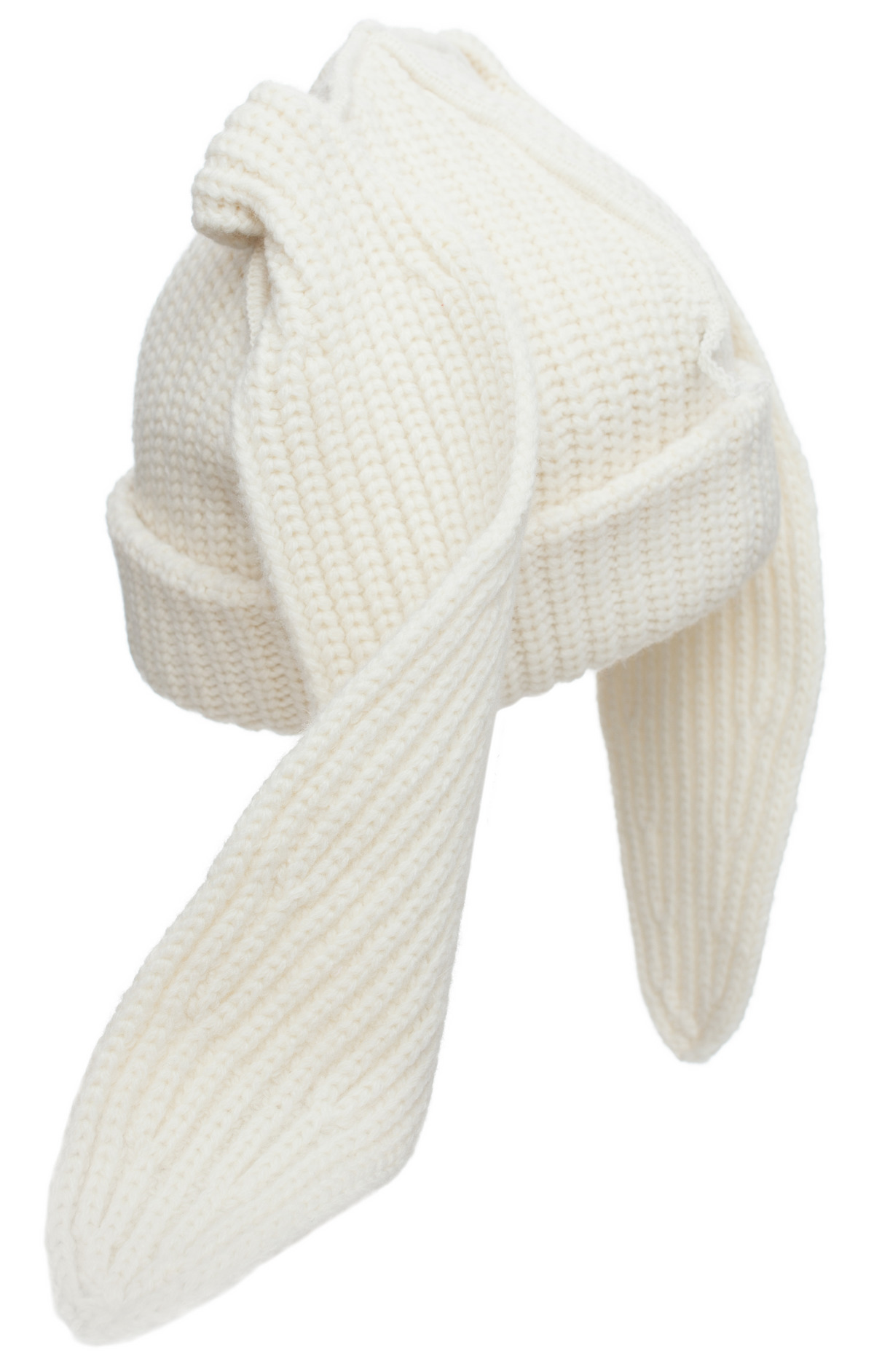 FLOPPY RABBIT BEANIE (ECRU) - 4