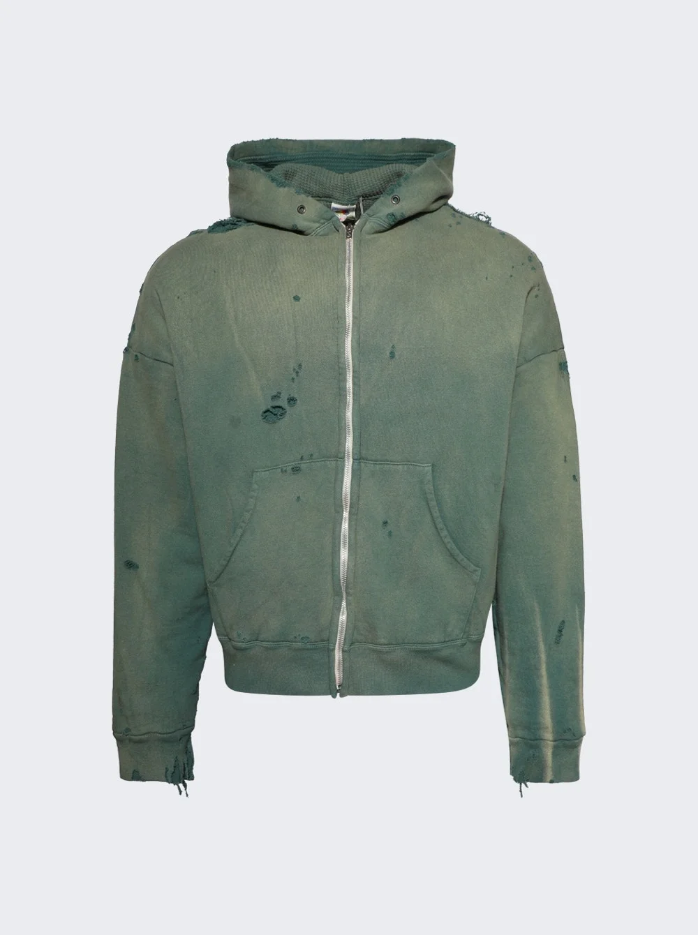 Zip Up Hoodie Green - 1