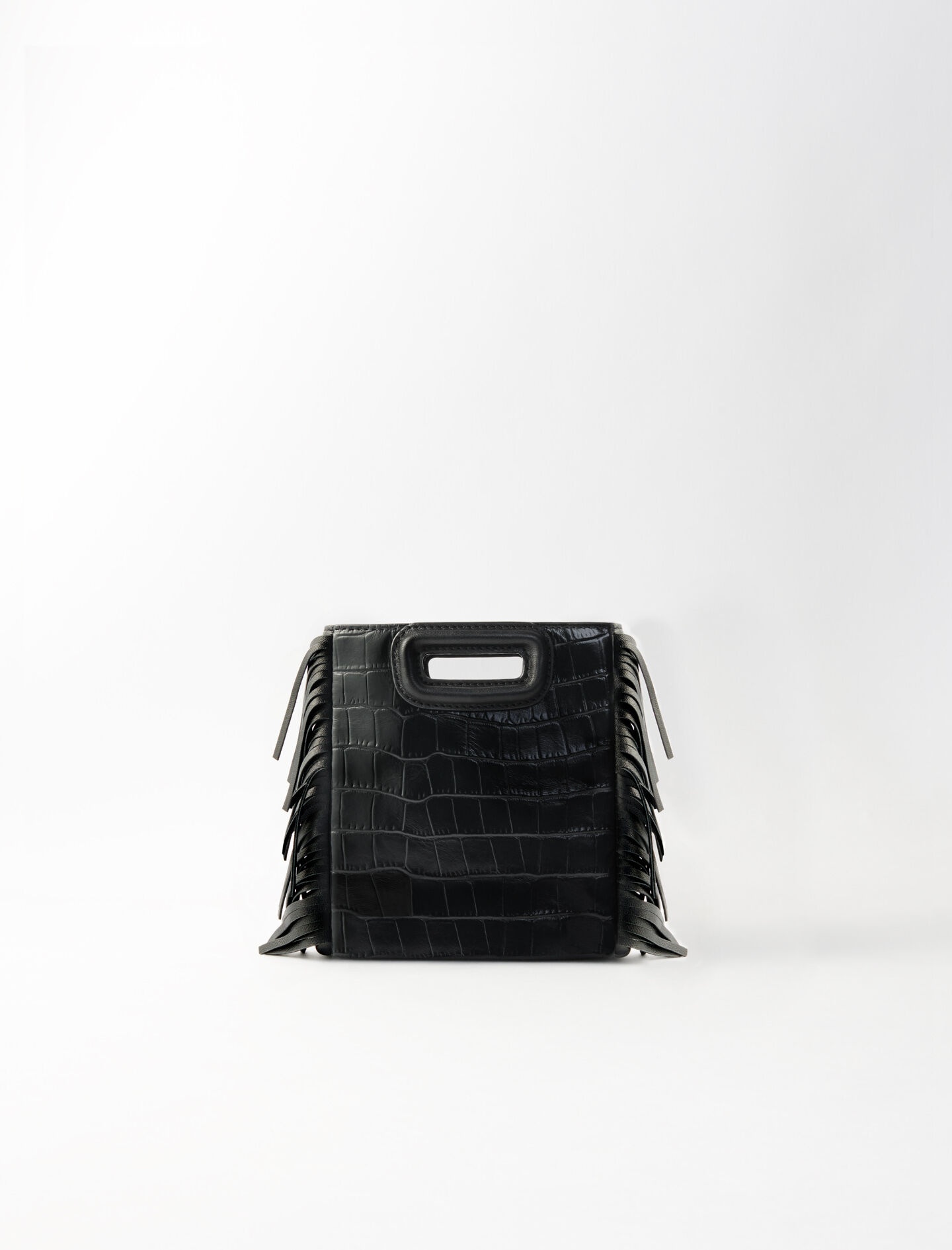 Mini embossed-leather M bag with chain - 6