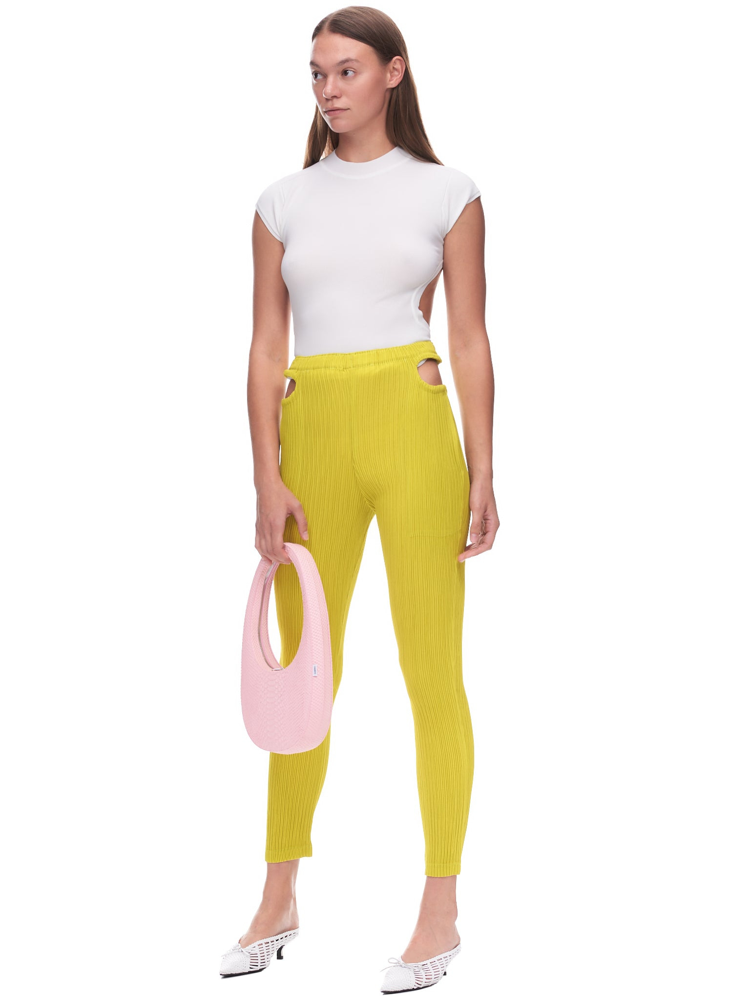 Pleats Cut Out Pants - 6